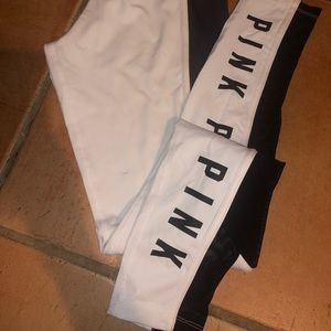 Pink long leggings with mesh